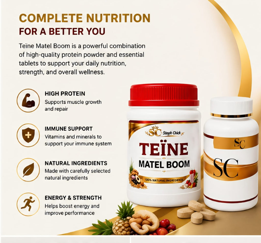 Teïne Matel Boom Protein Powder + Tablets - Premium Daily Nutrition Supplement